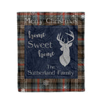 Scotstee Shop Tartan Plaid Christmas Fleece Blankets Clan Sutherland Weathered Plaid Blanket