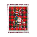 Personalized Gift Tartan Plaid Blanket Clan MacColl With Funny Santa Snowman Reindeer Merry Christmas Fleece Blanket, Home Living Room, Plaid Blanket, Tartan Blanket, Scottish Blanket, Buffalo fleece blanket, Christmas Blanket-Recovered