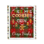 Personalized Gift Tartan Plaid Blanket Clan Comyn Red With Christmas Cookie Baking Crew Christmas Gift Blanket, Plaid Blanket, Christmas Fleece Blanket, Christmas Blanket, Tartan Blanket, Scottish Blanket, Scotland Blanket, Family Name Blanket, Custom Blanket, Personalized Blanket