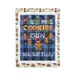 Personalized Gift Tartan Plaid Blanket Clan MacNeill Of Barra Blue With Christmas Cookie Baking Crew Christmas Gift Blanket, Plaid Blanket, Christmas Fleece Blanket, Christmas Blanket, Tartan Blanket, Scottish Blanket, Scotland Blanket, Family Name Blanket, Custom Blanket, Personalized Blanket