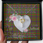 Gift For My Beautiful Girlfriend Necklace Valentine Necklace Clan Kinninmont Tartan Cross Dancing Necklace Scottish Tartan Jewelry