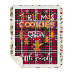 Personalized Gift Tartan Plaid Blanket Clan Little With Christmas Cookie Baking Crew Christmas Gift Sherpa Blanket, tartan sherpa blanket,buffalo plaid sherpa blanket,christmas sherpa blanket,Christmas Throw Blanket,green plaid sherpa blanket,green sherpa blanket