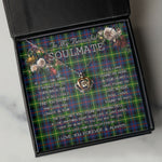 To My Beautiful Soulmate Necklace In Your Eyes I Have Found My Home Clan Farquharson Modern Tartan Crown Pendant Necklace
