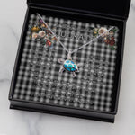 Sea Turtle Necklace To My Beautiful Soulmate Necklace In Your Eyes I Have Found My Home Clan MacPhee Black Tartan Blue Turtle Necklace