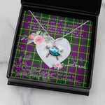 Sea Turtle Necklace Gift for My Beautiful Girlfriend Valentines Necklace Clan Taylor Tartan Blue Turtle Necklace