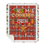 Personalized Gift Tartan Plaid Blanket Clan Robertson Weathered With Christmas Cookie Baking Crew Christmas Gift Sherpa Blanket, tartan sherpa blanket,buffalo plaid sherpa blanket,christmas sherpa blanket,Christmas Throw Blanket,green plaid sherpa blanket,green sherpa blanket