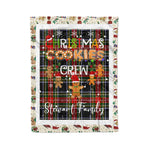 Personalized Gift Tartan Plaid Blanket Clan Stewart High Stewards With Christmas Cookie Baking Crew Christmas Gift Blanket, Plaid Blanket, Christmas Fleece Blanket, Christmas Blanket, Tartan Blanket, Scottish Blanket, Scotland Blanket, Family Name Blanket, Custom Blanket, Personalized Blanket