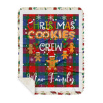 Personalized Gift Tartan Plaid Blanket Clan Mar With Christmas Cookie Baking Crew Christmas Gift Sherpa Blanket, tartan sherpa blanket,buffalo plaid sherpa blanket,christmas sherpa blanket,Christmas Throw Blanket,green plaid sherpa blanket,green sherpa blanket