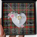 Gift For My Beautiful Girlfriend Necklace Valentine Necklace Clan Stewart High Stewards Tartan Cross Dancing Necklace Scottish Tartan Jewelry