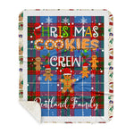 Personalized Gift Tartan Plaid Blanket Clan Pentland With Christmas Cookie Baking Crew Christmas Gift Sherpa Blanket, tartan sherpa blanket,buffalo plaid sherpa blanket,christmas sherpa blanket,Christmas Throw Blanket,green plaid sherpa blanket,green sherpa blanket