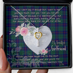 Gift For My Beautiful Girlfriend Necklace Valentine Necklace Clan Hutton Tartan Cross Dancing Necklace Scottish Tartan Jewelry
