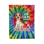 Scotstee Shop - Scotstee Shop Blanket Beagle Dog Cute Beagle Dog I Love My Beagle Peace Retro Tie Dye Hippie Fleece Blanket