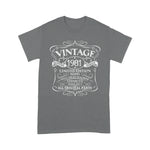 Vintage 1981 Years Old Birthday Gift Birthday Shirt Funny 40th Birthday T Shirts - Scotstee Shop