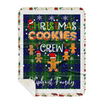 Personalized Gift Tartan Plaid Blanket Clan Oliphant With Christmas Cookie Baking Crew Christmas Gift Sherpa Blanket, tartan sherpa blanket,buffalo plaid sherpa blanket,christmas sherpa blanket,Christmas Throw Blanket,green plaid sherpa blanket,green sherpa blanket