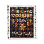 Personalized Gift Tartan Plaid Blanket Clan Clelland With Christmas Cookie Baking Crew Christmas Gift Blanket, Plaid Blanket, Christmas Fleece Blanket, Christmas Blanket, Tartan Blanket, Scottish Blanket, Scotland Blanket, Family Name Blanket, Custom Blanket, Personalized Blanket
