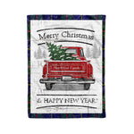 Tartan Blanket Vintage Red Truck with Christmas Tree Family Scottish Clan MacLeod plaid blanket, red plaid blanket, buffalo plaid blanket, green plaid blanket, plaid fleece blanket, blue plaid blanket, red tartan blanket, tartan plaid blanket, black and white plaid blanket, , christmas plaid blanket, orange plaid blanket, tartan plaid throw blanket, pink plaid blanket, brown plaid blanket, buffalo check blanket