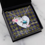 Sea Turtle Necklace Gift for My Beautiful Girlfriend Valentines Necklace Clan Clelland Tartan Blue Turtle Necklace