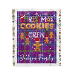 Personalized Gift Tartan Plaid Blanket Clan Jackson With Christmas Cookie Baking Crew Christmas Gift Blanket, Plaid Blanket, Christmas Fleece Blanket, Christmas Blanket, Tartan Blanket, Scottish Blanket, Scotland Blanket, Family Name Blanket, Custom Blanket, Personalized Blanket