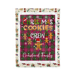 Personalized Gift Tartan Plaid Blanket Clan Crawford Modern With Christmas Cookie Baking Crew Christmas Gift Blanket, Plaid Blanket, Christmas Fleece Blanket, Christmas Blanket, Tartan Blanket, Scottish Blanket, Scotland Blanket, Family Name Blanket, Custom Blanket, Personalized Blanket