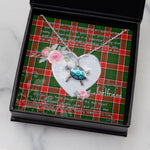Sea Turtle Necklace Gift for My Beautiful Girlfriend Valentines Necklace Clan Pollock Tartan Blue Turtle Necklace