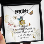 Sunflower Pendant Necklace - Mom Necklace Gift -Love You Always And Forever - Mother's Day Gift