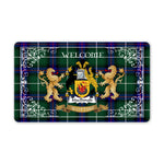 Tartan Door Mat The Family MacDonald Of The Isles Modern Welcome Mat, Plaid Doormat Scottish