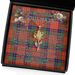 To My Beautiful Soulmate Sunflower Necklace In Your Eyes I Have Found My Home Clan Nicolson Ancient Tartan Jewelry For Girlfriend, Tartan Sunflower Pendant Necklace, Scottish Tartan Jewelry, valentine necklace, necklace girlfriend, necklace for wife, cute necklaces for girlfriend, jewelry for girlfriend, to my soulmate necklace, to my future wife necklace