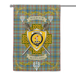 House Flag - Balfour Irish Shield Celtic Cross Tartan Garden Flag St Patrick's Day Garden Flag