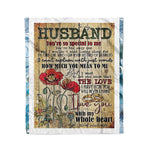 Scotstee Shop - Personalized Letter Funny Gift Cool Family Decoration To My Husband Letter Fleece Blanket
