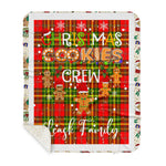 Personalized Gift Tartan Plaid Blanket Clan Leask With Christmas Cookie Baking Crew Christmas Gift Sherpa Blanket, tartan sherpa blanket,buffalo plaid sherpa blanket,christmas sherpa blanket,Christmas Throw Blanket,green plaid sherpa blanket,green sherpa blanket