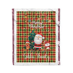 Personalized Gift Tartan Plaid Blanket Clan Gibbs With Funny Santa Snowman Reindeer Merry Christmas Fleece Blanket, Christmas Blanket, Plaid Blanket, Tartan Blanket,Scottish Blanket