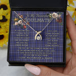To My Beautiful Soulmate Necklace In Your Eyes I Have Found My Home Clan Fleming Tartan Wishbone Dancing Necklace