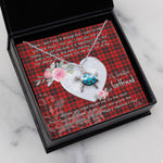 Sea Turtle Necklace Gift for My Beautiful Girlfriend Valentines Necklace Clan Hogg Tartan Blue Turtle Necklace