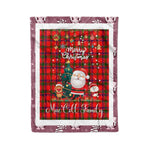 Personalized Gift Tartan Plaid Blanket Clan MacColl Modern With Funny Santa Snowman Reindeer Merry Christmas Fleece Blanket, Home Living Room, Plaid Blanket, Tartan Blanket, Scottish Blanket, Buffalo fleece blanket, Christmas Blanket-Recovered