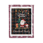 Personalized Gift Tartan Plaid Blanket Clan Braveheart With Funny Santa Snowman Reindeer Merry Christmas Fleece Blanket, Home Living Room, Plaid Blanket, Tartan Blanket, Scottish Blanket, Buffalo fleece blanket, Christmas Blanket