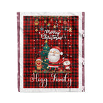Personalized Gift Tartan Plaid Blanket Clan Hogg With Funny Santa Snowman Reindeer Merry Christmas Fleece Blanket, Christmas Blanket, Plaid Blanket, Tartan Blanket,Scottish Blanket