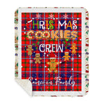 Personalized Gift Tartan Plaid Blanket Clan Cameron Of Lochiel Modern With Christmas Cookie Baking Crew Christmas Gift Sherpa Blanket, tartan sherpa blanket,buffalo plaid sherpa blanket,christmas sherpa blanket,Christmas Throw Blanket,green plaid sherpa blanket,green sherpa blanket