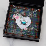 Sea Turtle Necklace Gift for My Beautiful Girlfriend Valentines Necklace Clan Fraser Hunting Ancient Tartan Blue Turtle Necklace