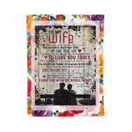 Scotstee Shop - Personalized Gift Letter To My Wife Letter Cute Quote For Her Letter Family Gift Fleece Blanket