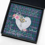 Gift For My Beautiful Girlfriend Necklace Valentine Necklace Clan Douglas Tartan Cross Dancing Necklace Scottish Tartan Jewelry
