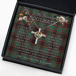 To My Beautiful Soulmate Necklace In Your Eyes I Have Found My Home Clan Buchan Ancient Tartan Cross Dancing Necklace