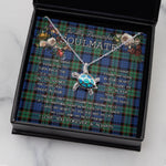Sea Turtle Necklace To My Beautiful Soulmate Necklace In Your Eyes I Have Found My Home Clan Fletcher Tartan Blue Turtle Necklace