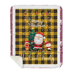 Personalized Gift Tartan Plaid Blanket Clan MacLeod of Lewis Ancient With Funny Santa Snowman Reindeer Merry Christmas Gift Sherpa Blanket, blue plaid sherpa blanket,blue tartan sherpa blanket,Buchan,buffalo plaid sherpa blanket,christmas sherpa blanket,Christmas Throw Blanket