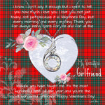 Rising Phoenix Necklace - Valentine Necklace Clan Cumming Tartan Gift for Girlfriend, Gift for My Wife Rising Phoenix Necklace