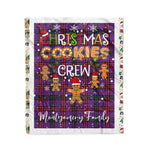 Fleece Blanket - Personalized Gift Tartan Plaid Blanket Clan Montgomery With Christmas Cookie Baking Crew Christmas Gift Fleece Blanket