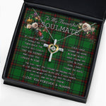 To My Beautiful Soulmate Necklace In Your Eyes I Have Found My Home Clan Kirkcaldy Tartan Cross Dancing Necklace