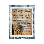 Scotstee Shop - Fleece Blanket - Personalized Gift Letter Love Quote For My Wife Cute Family Gift Fleece Blanket