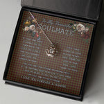 To My Beautiful Soulmate Necklace In Your Eyes I Have Found My Home Clan Innes of Cowie Tartan Crown Pendant Necklace