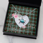 Sea Turtle Necklace Gift for My Beautiful Girlfriend Valentines Necklace Clan Brodie Modern Tartan Blue Turtle Necklace