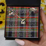 To My Beautiful Soulmate Necklace In Your Eyes I Have Found My Home Clan Francis Tartan Wishbone Dancing Necklace